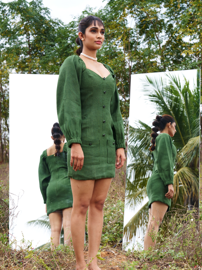 The Gaia Energy Mid-length Button Dress