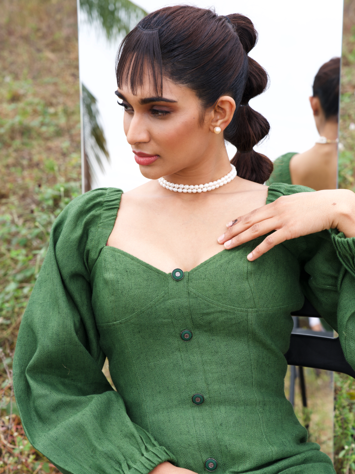 The Gaia Energy Mid-length Button Dress