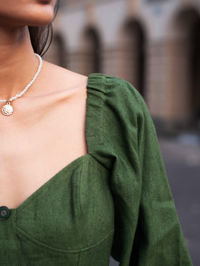 The Gaia Energy Mid-length Button Dress